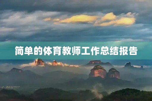 简单的体育教师工作总结报告