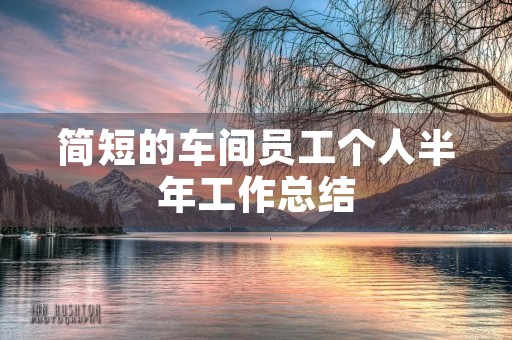 简短的车间员工个人半年工作总结