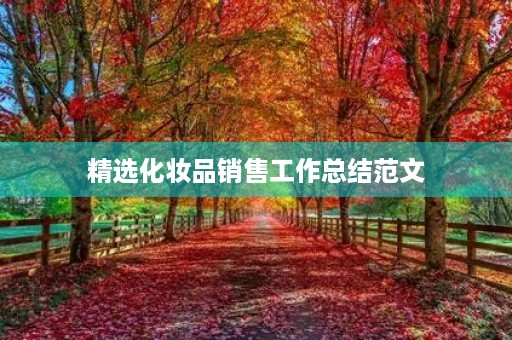 精选化妆品销售工作总结范文