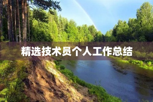 精选技术员个人工作总结 精选技术员个人工作总结