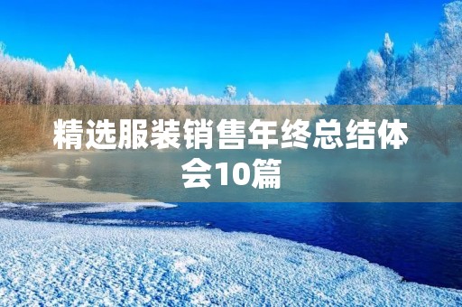 精选服装销售年终总结体会10篇 精选服装销售年终总结体会10篇