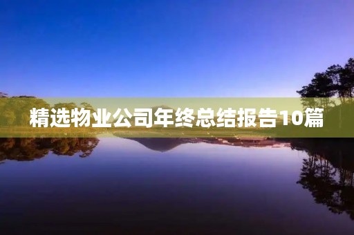 精选物业公司年终总结报告10篇