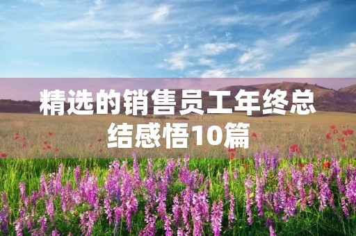 精选的销售员工年终总结感悟10篇