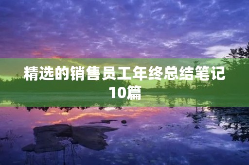 精选的销售员工年终总结笔记10篇