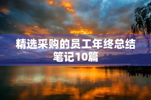 精选采购的员工年终总结笔记10篇 精选采购的员工年终总结笔记10篇
