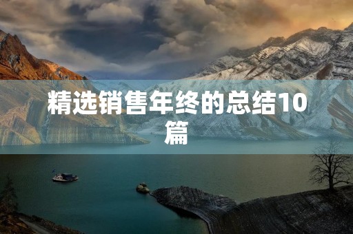 精选销售年终的总结10篇