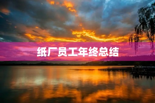 纸厂员工年终总结