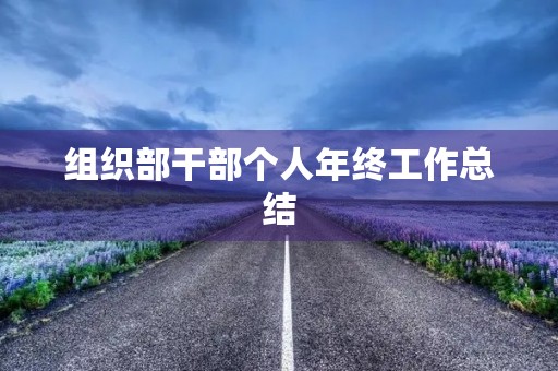 组织部干部个人年终工作总结