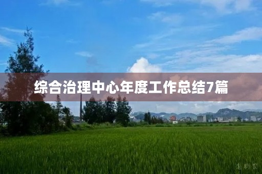 综合治理中心年度工作总结7篇