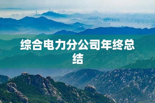 综合电力分公司年终总结