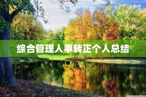 综合管理人事转正个人总结