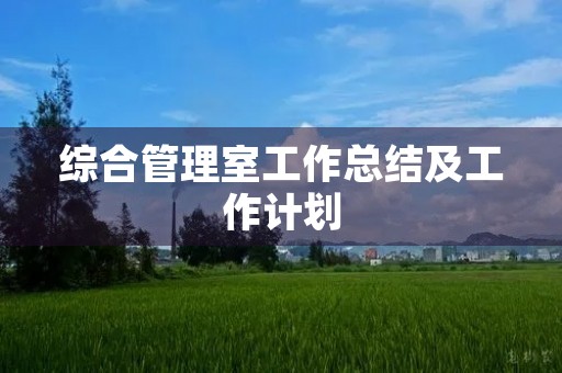 综合管理室工作总结及工作计划
