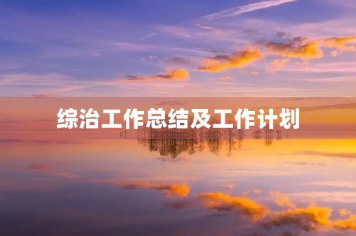 综治工作总结及工作计划 综治工作总结及工作计划