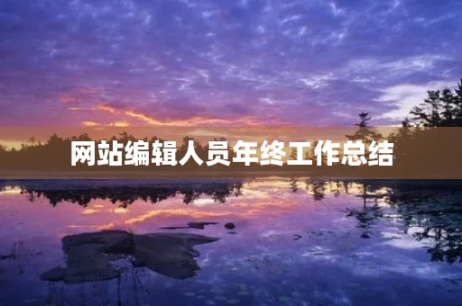 网站编辑人员年终工作总结