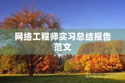 网络工程师实习总结报告范文