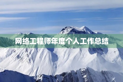 网络工程师年度个人工作总结