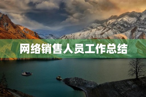 网络销售人员工作总结