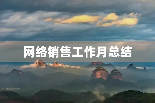 网络销售工作月总结