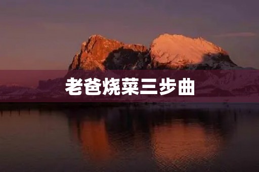 老爸烧菜三步曲 老爸烧菜三步曲