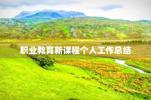 职业教育新课程个人工作总结