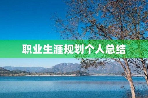 职业生涯规划个人总结