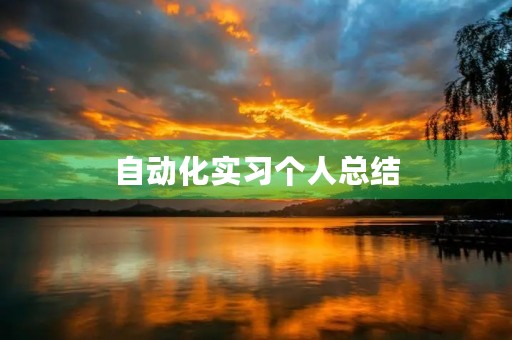 自动化实习个人总结 自动化实习个人总结