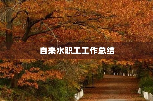 自来水职工工作总结 自来水职工工作总结