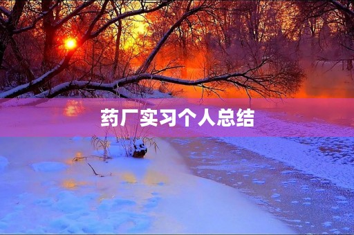 药厂实习个人总结