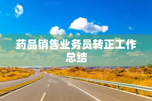 药品销售业务员转正工作总结