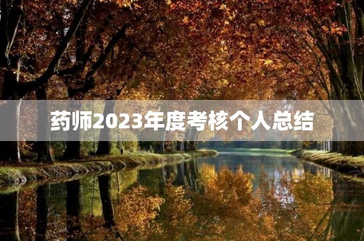 药师2023年度考核个人总结