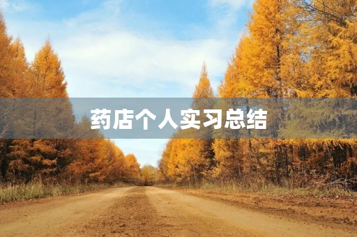 药店个人实习总结