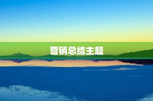 营销总结主题
