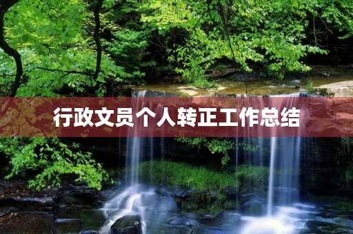 行政文员个人转正工作总结