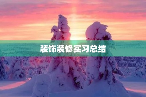 装饰装修实习总结