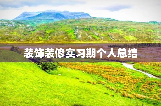 装饰装修实习期个人总结