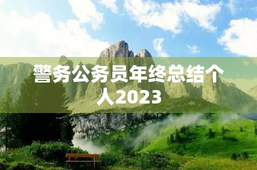 警务公务员年终总结个人2023 警务公务员年终总结个人2023