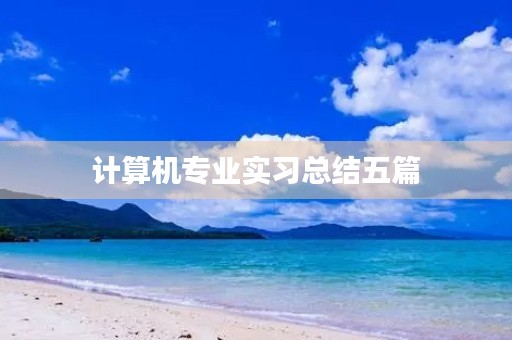计算机专业实习总结五篇 计算机专业实习总结五篇