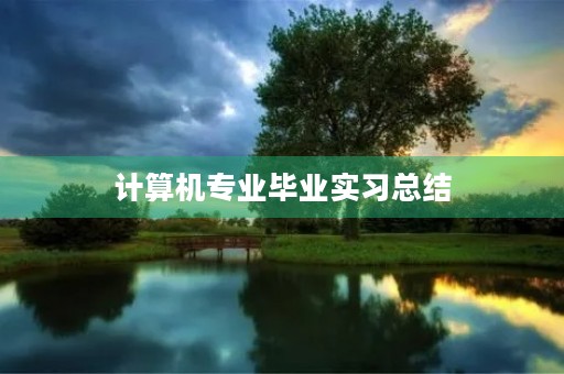 计算机专业毕业实习总结 计算机专业毕业实习总结