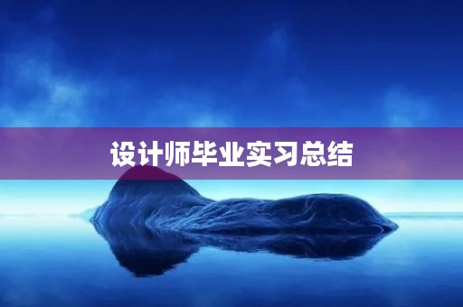 设计师毕业实习总结