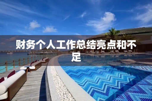 财务个人工作总结亮点和不足