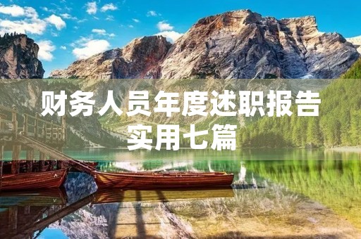 财务人员年度述职报告实用七篇