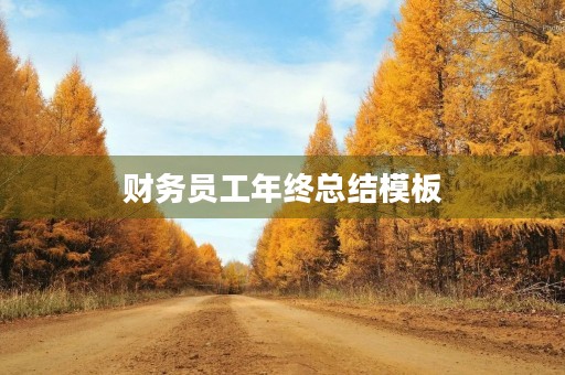 财务员工年终总结模板 财务员工年终总结模板
