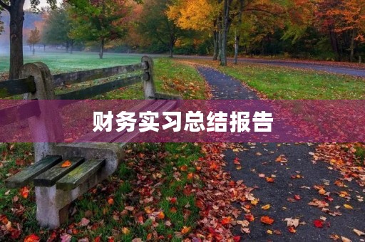 财务实习总结报告(7篇) 财务实习总结报告(7篇)