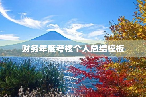 财务年度考核个人总结模板