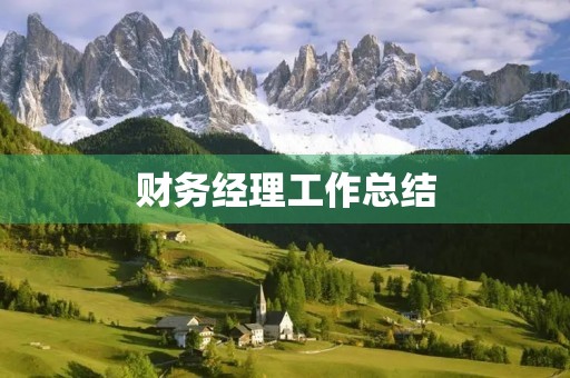 财务经理工作总结