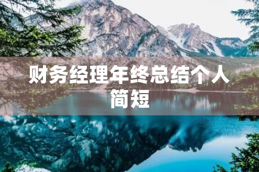 财务经理年终总结个人简短