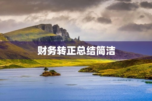 财务转正总结简洁