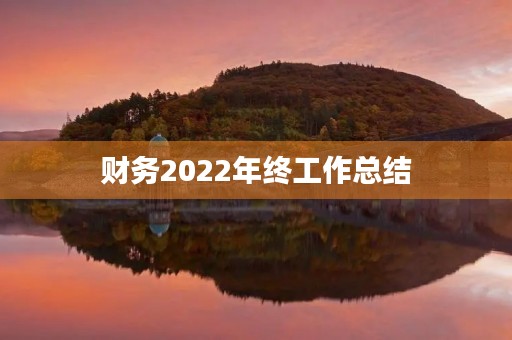 财务2022年终工作总结
