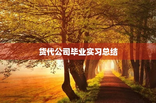 货代公司毕业实习总结