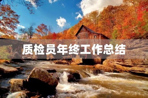 质检员年终工作总结